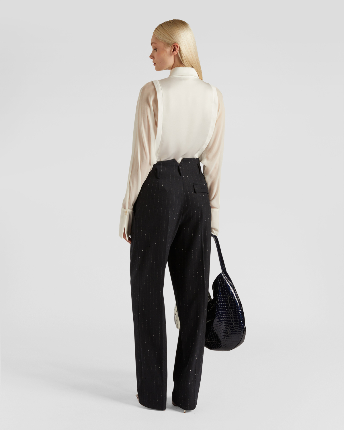 Silk shirt with sheer sleeves | Fall Winter 2025 | Genny