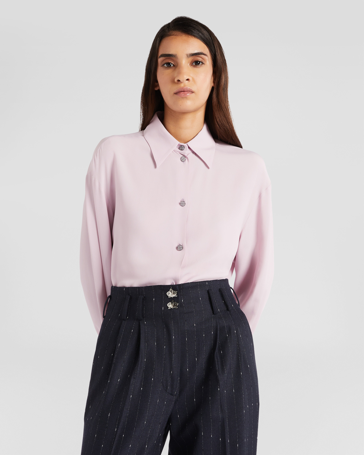 Silk-blend shirt | Fall Winter 2025 | Genny