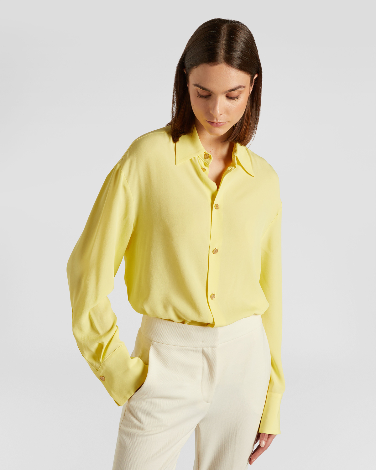 Silk-blend shirt | Fall Winter 2025 | Genny
