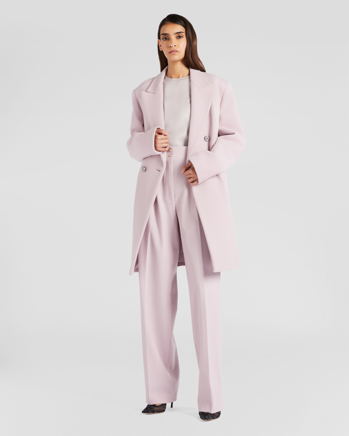 Top with sheer silk details | | Genny