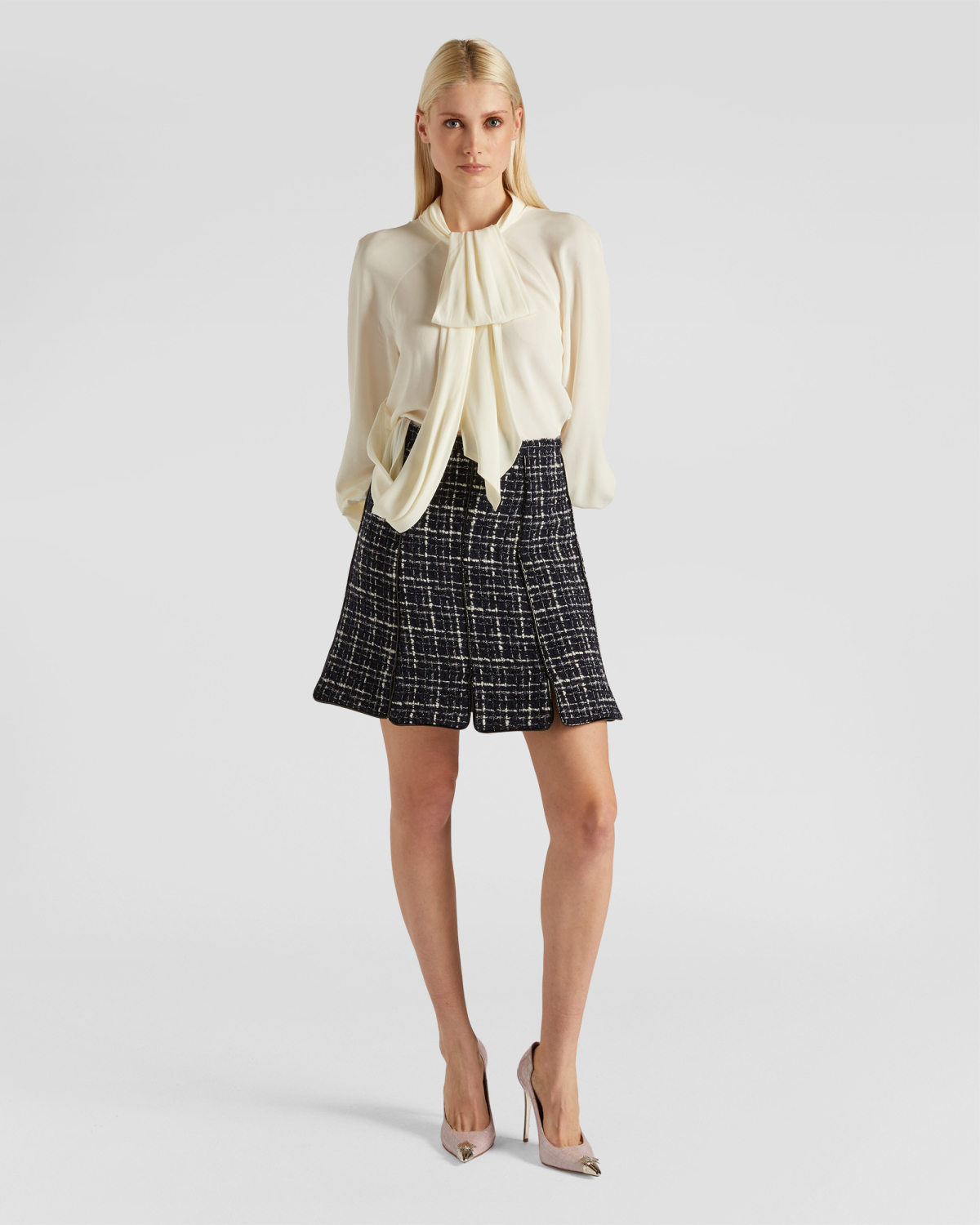 Silk-blend top with draping | Fall Winter 2025 | Genny