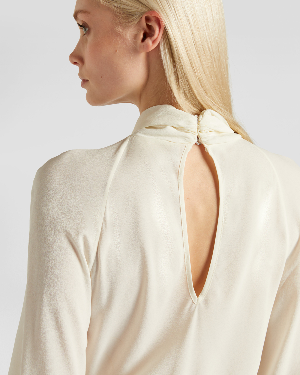 Silk-blend top with draping | Fall Winter 2025 | Genny