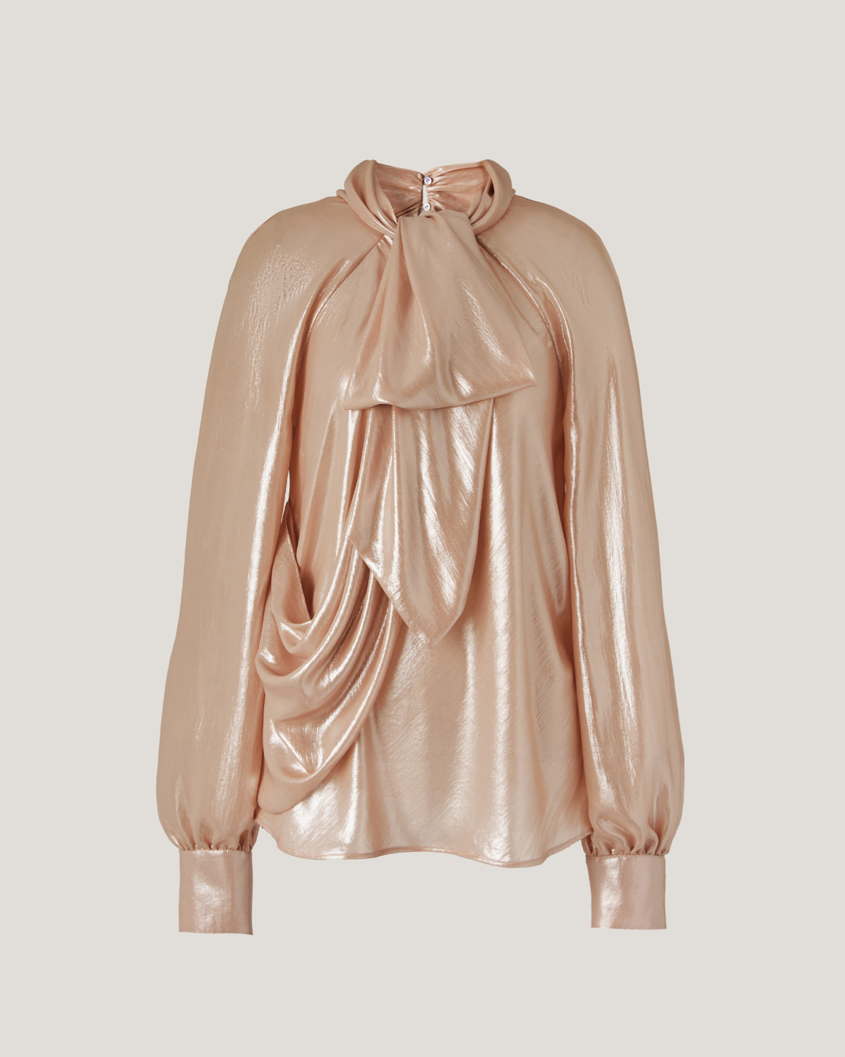 Laminated chiffon top with draping | Fall Winter 2025 | Genny