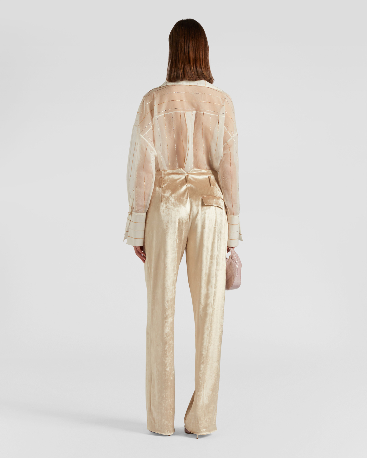Long silk-blend shirt | Fall Winter 2025 | Genny