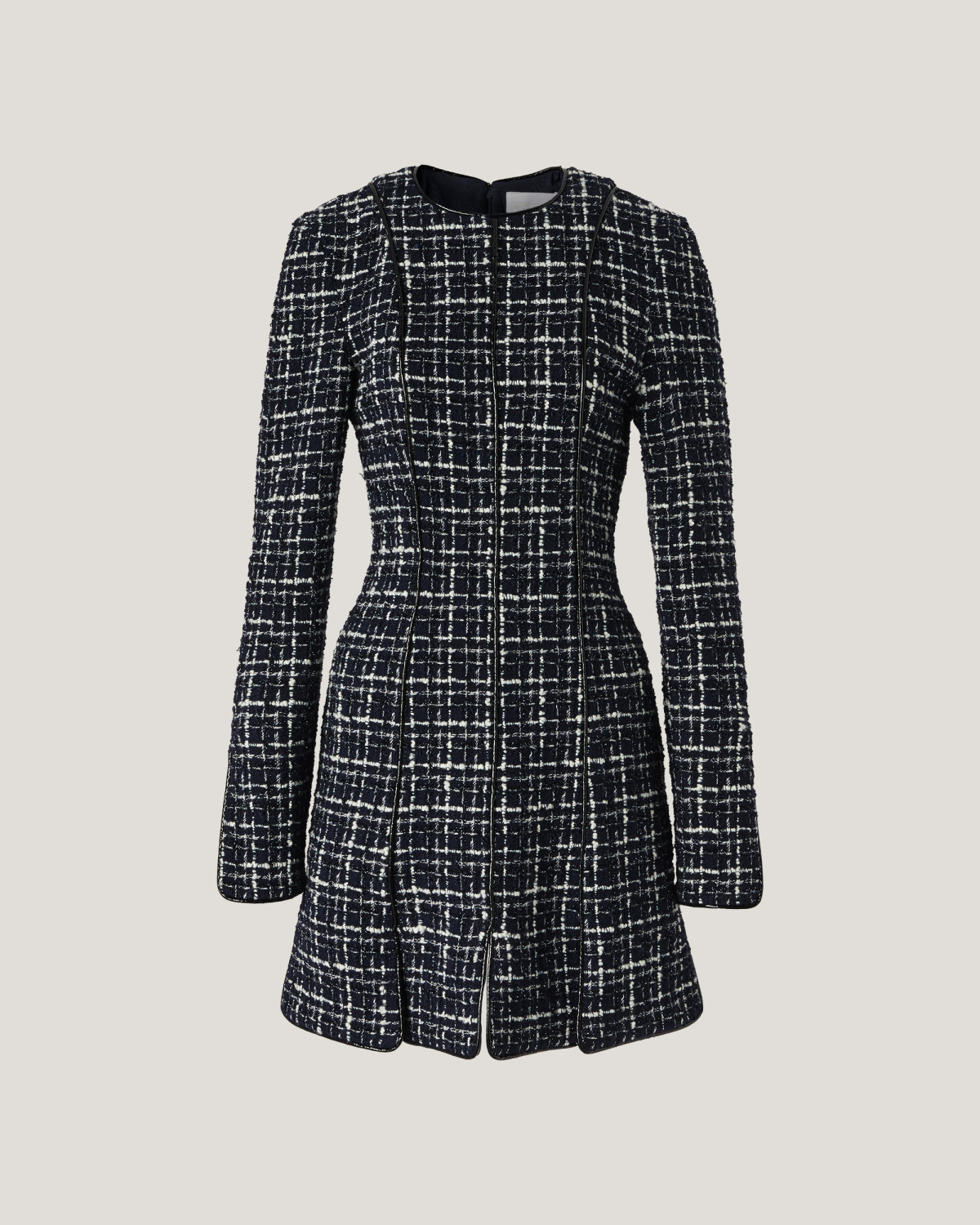 Plaid laminated tweed wool dress | Fall Winter 2025 | Genny