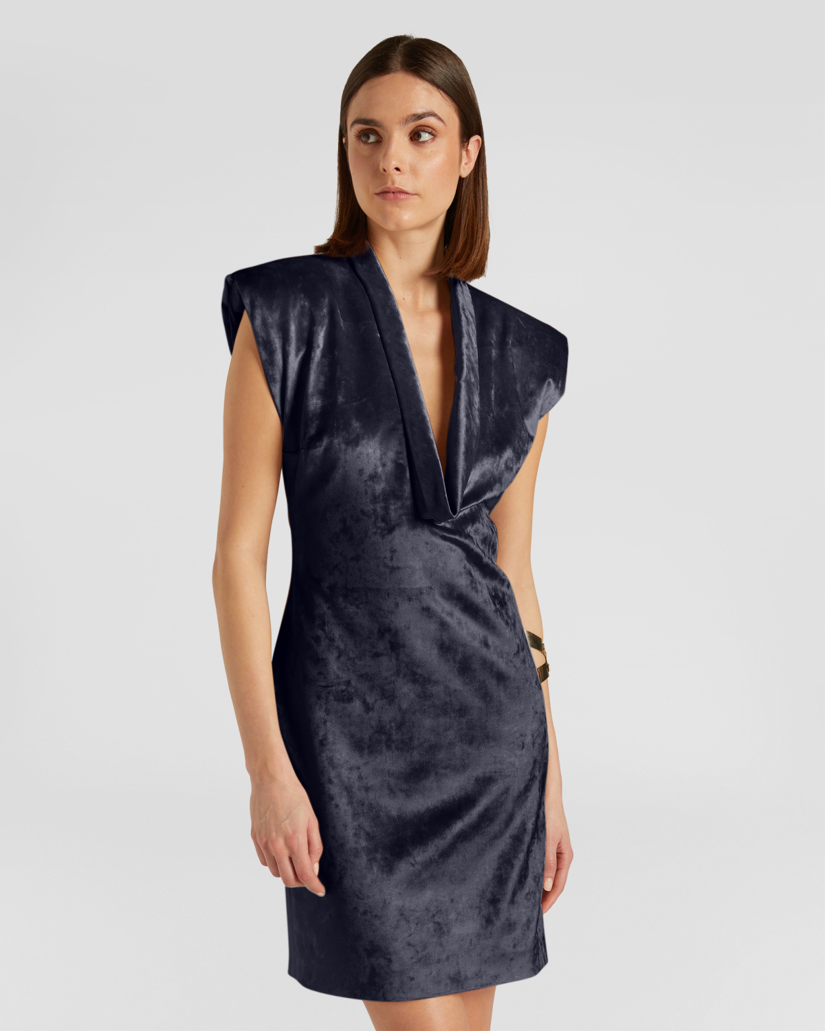 Iridescent velvet mini dress | Fall Winter 2025 | Genny