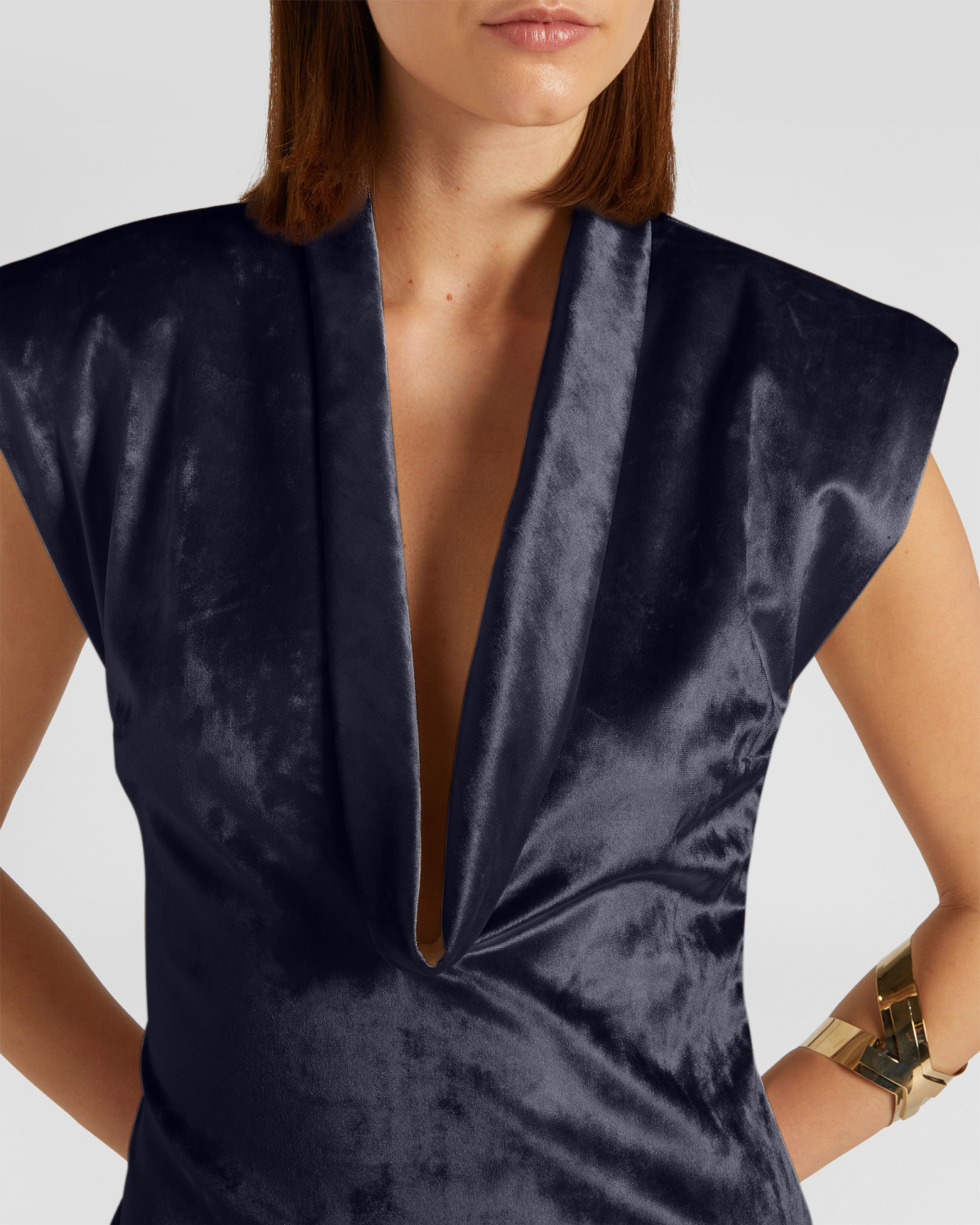 Iridescent velvet mini dress | Fall Winter 2025 | Genny