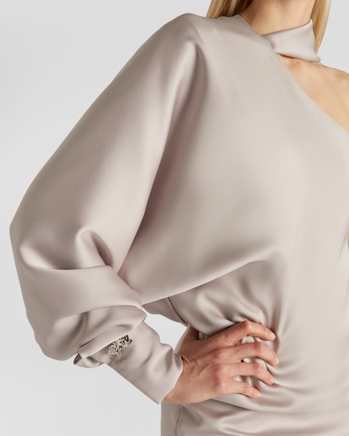 One-shoulder satin mini dress | Fall Winter 2025 | Genny