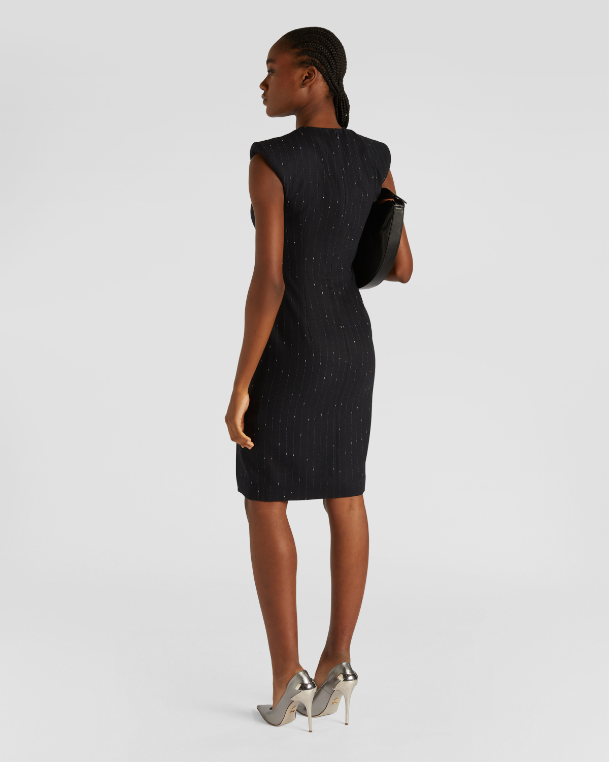Pinstripe wool-blend mini dress | Fall Winter 2025 | Genny
