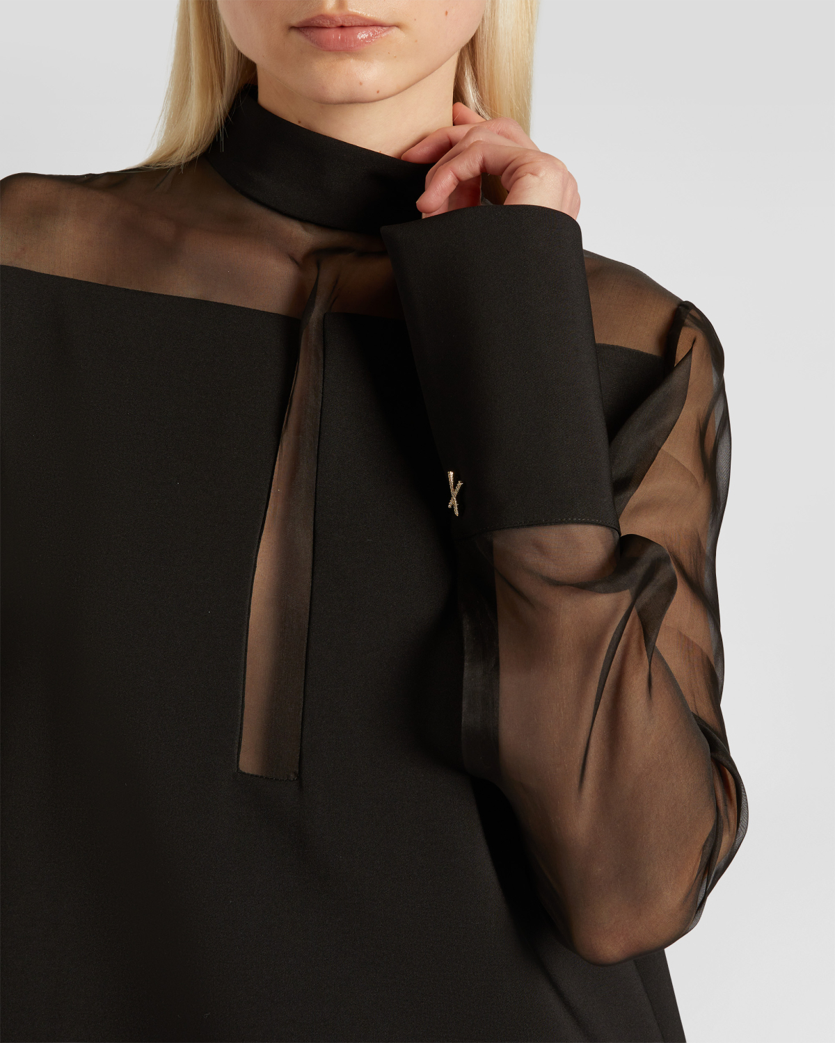 Dress with sheer silk details | Fall Winter 2025 | Genny