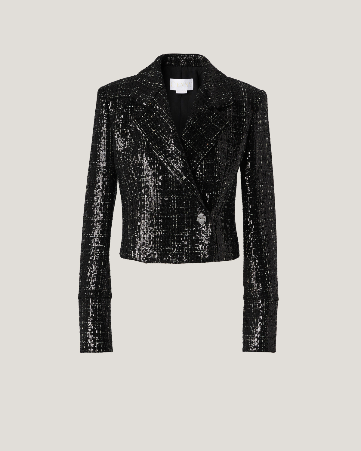 Tweed crop jacket with sequins | Fall Winter 2025 | Genny