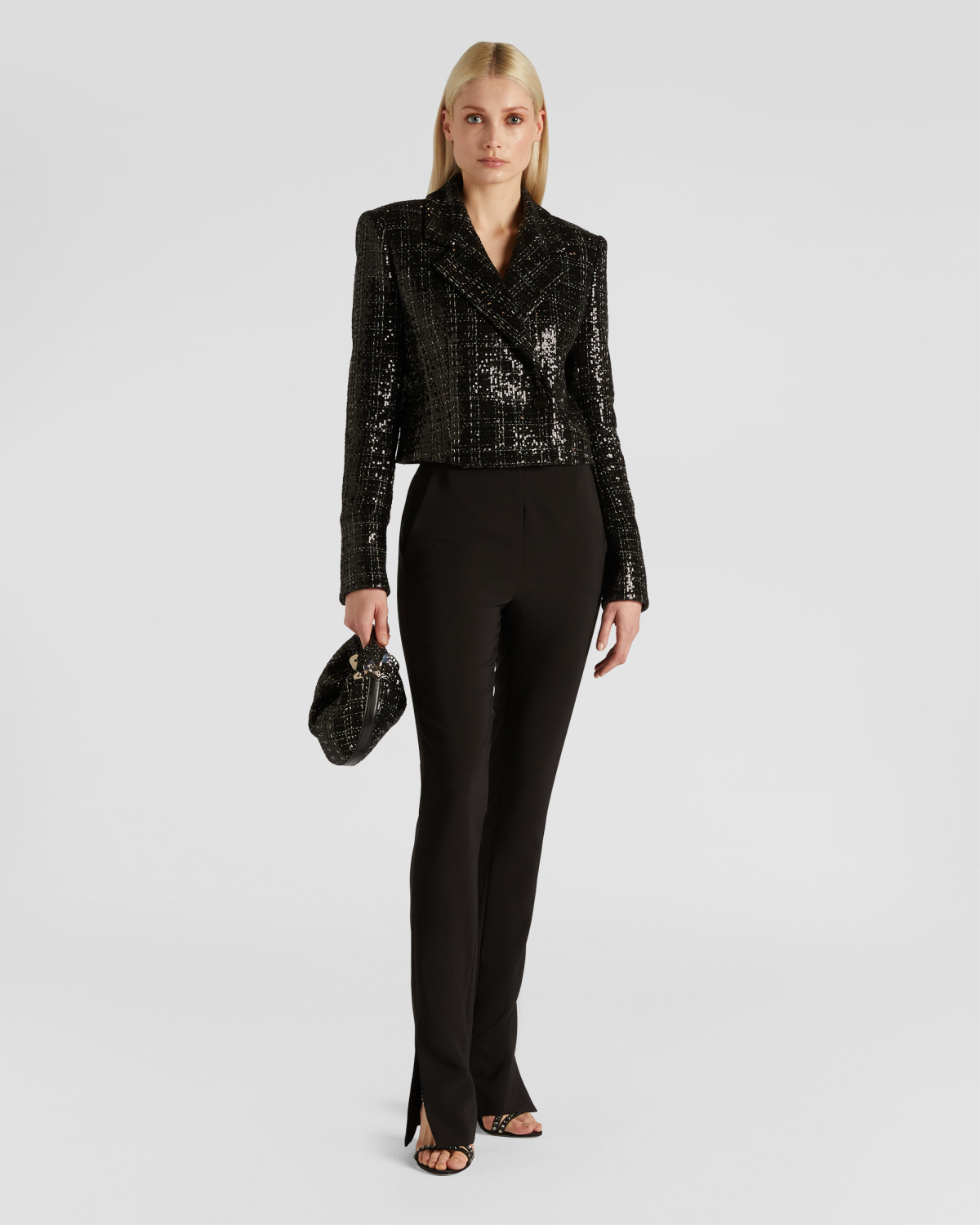 Tweed crop jacket with sequins | Fall Winter 2025 | Genny