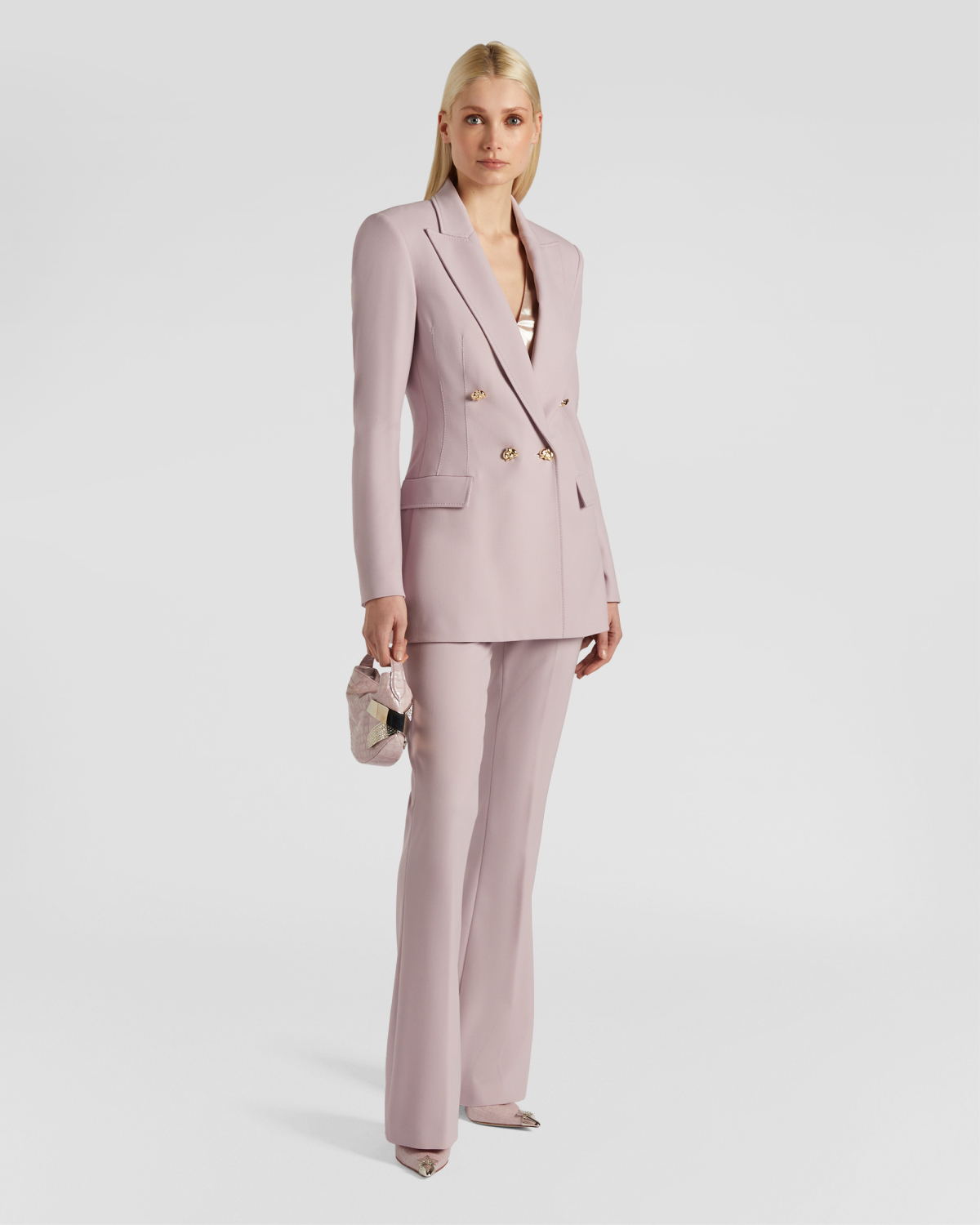 Long double-breasted wool-blend blazer | Fall Winter 2025 | Genny