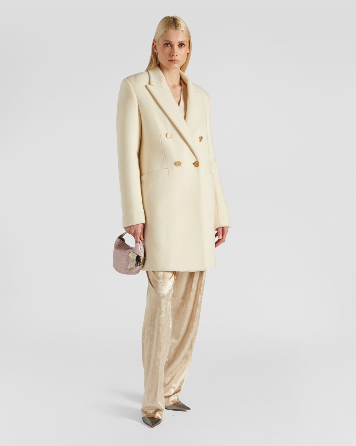 Double-breasted wool blend coat | Fall Winter 2025 | Genny
