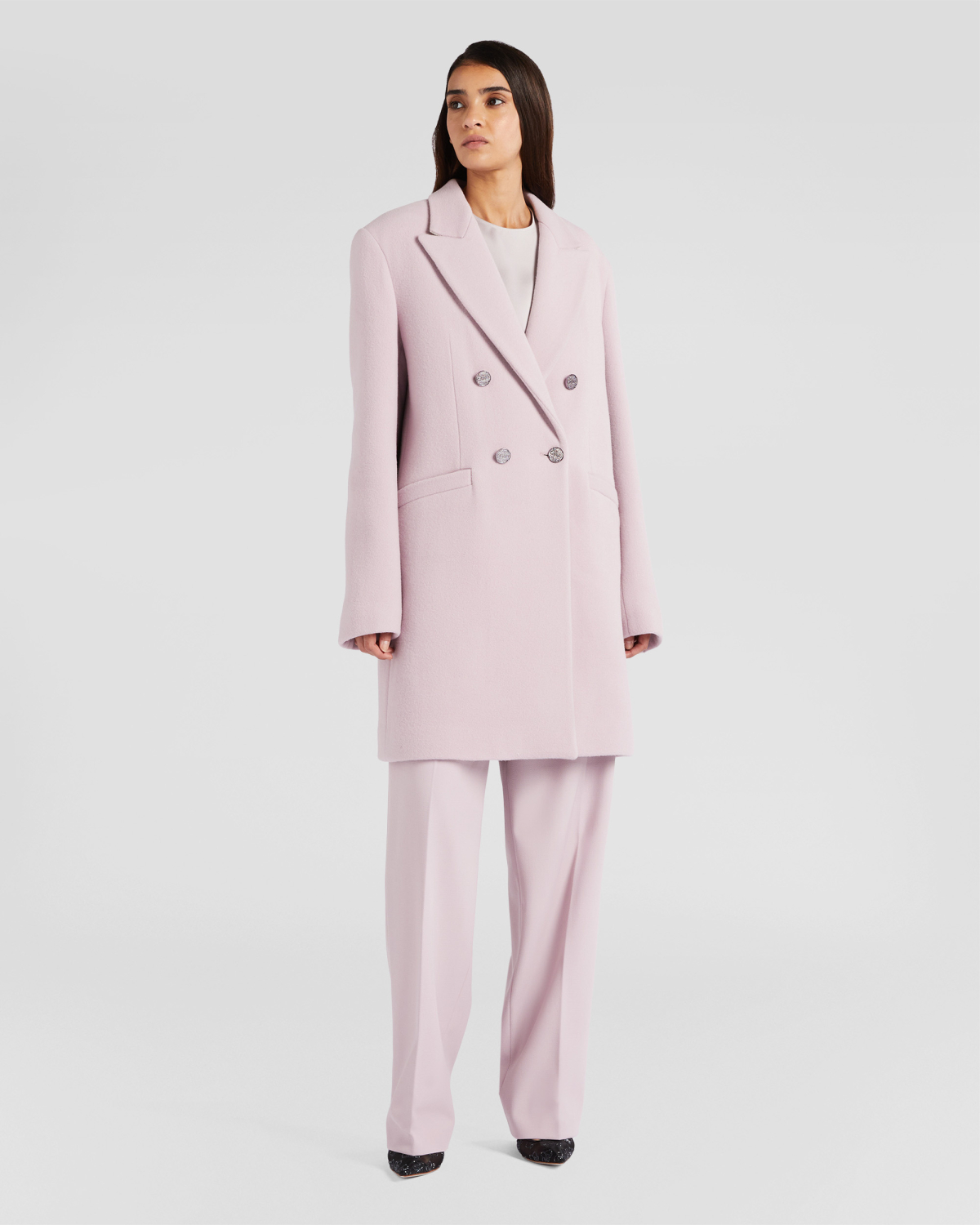 Double-breasted wool blend coat | Fall Winter 2025 | Genny
