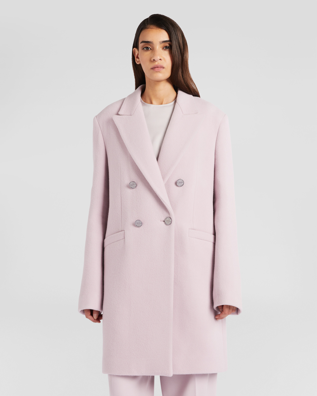 Double-breasted wool blend coat | Fall Winter 2025 | Genny