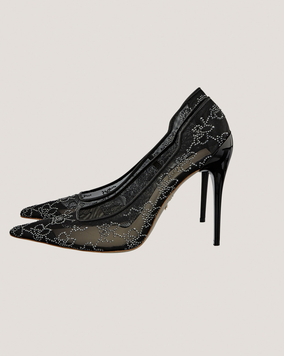 Mesh rhinestone Orchids pumps | Pumps, Fall Winter 2025, Strass | Genny