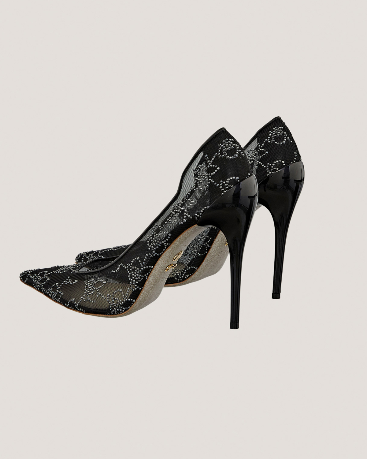 Mesh rhinestone Orchids pumps | Pumps, Fall Winter 2025, Strass | Genny