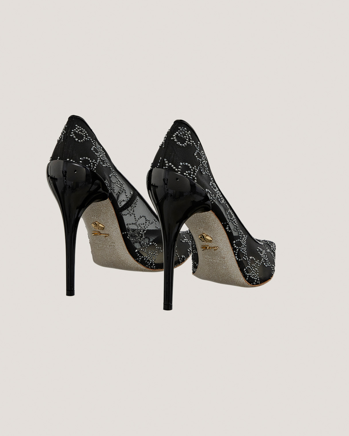 Mesh rhinestone Orchids pumps | Pumps, Fall Winter 2025, Strass | Genny