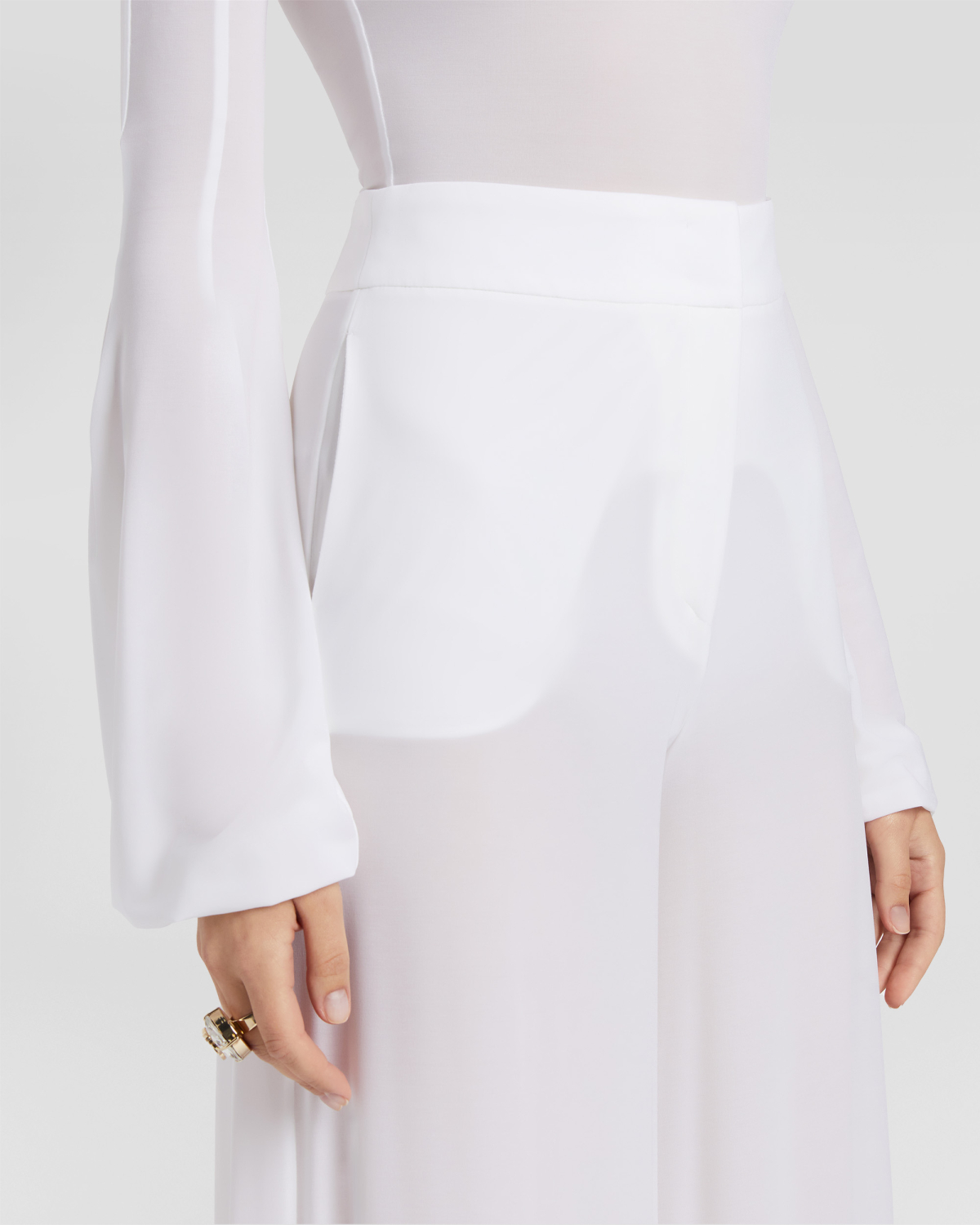 Superlight jersey wide-leg pants | Fall Winter 2025 | Genny