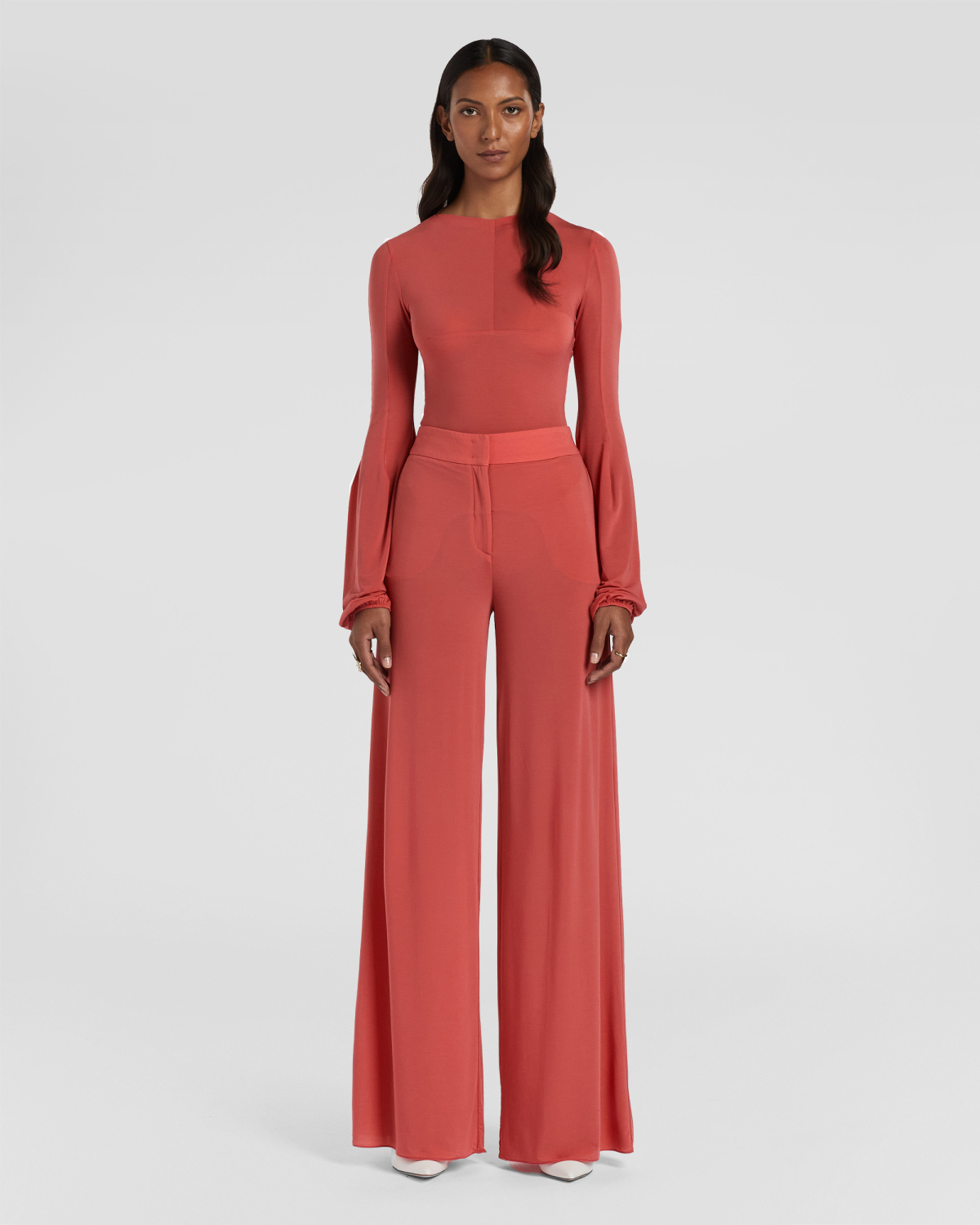 Superlight jersey wide-leg pants | Fall Winter 2025 | Genny