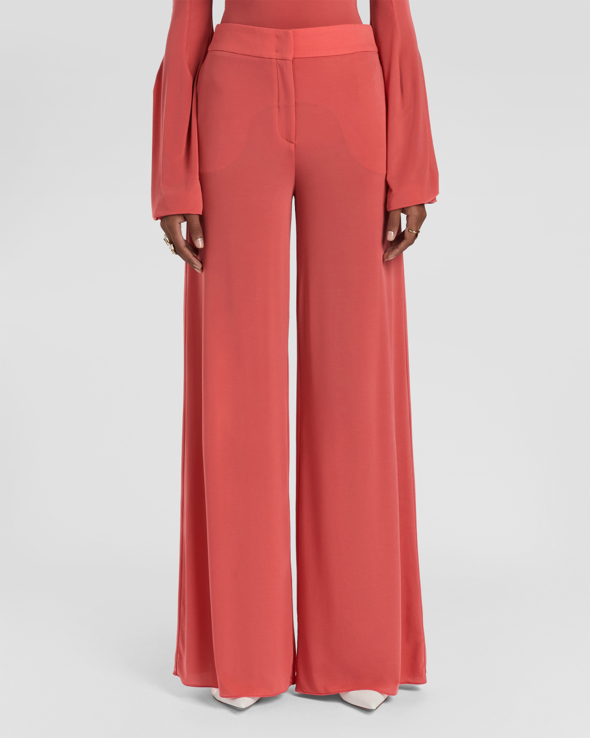 Superlight jersey wide-leg pants | Fall Winter 2025 | Genny