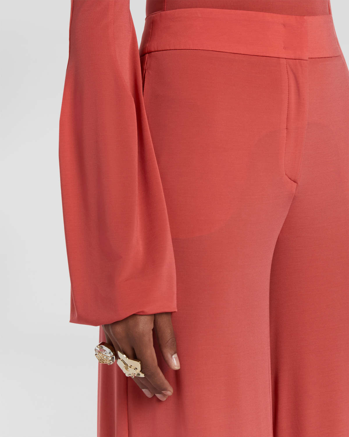 Superlight jersey wide-leg pants | Fall Winter 2025 | Genny