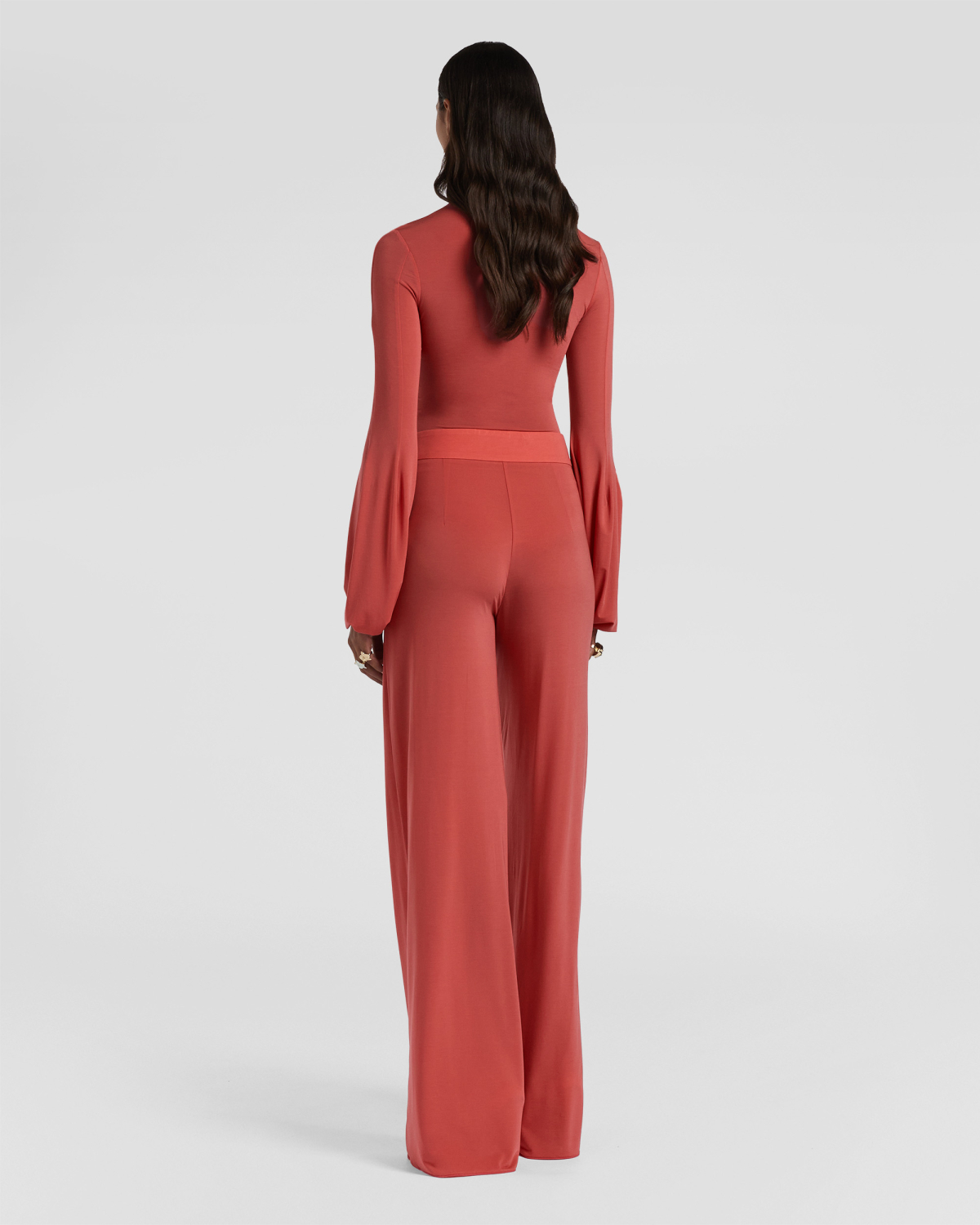 Superlight jersey wide-leg pants | Fall Winter 2025 | Genny