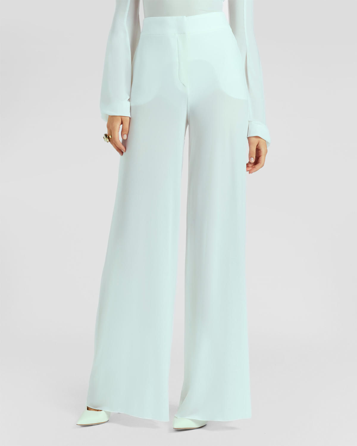 Superlight jersey wide-leg pants | Fall Winter 2025 | Genny