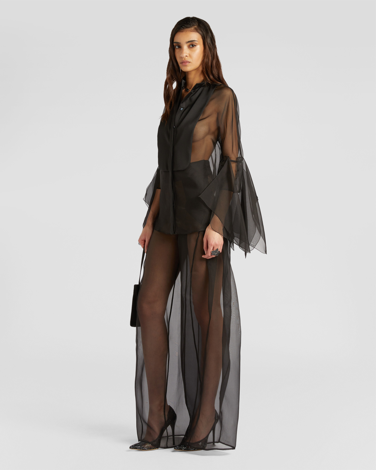 Wide silk pants | Fall Winter 2025, Skirts & Trousers, Trousers | Genny