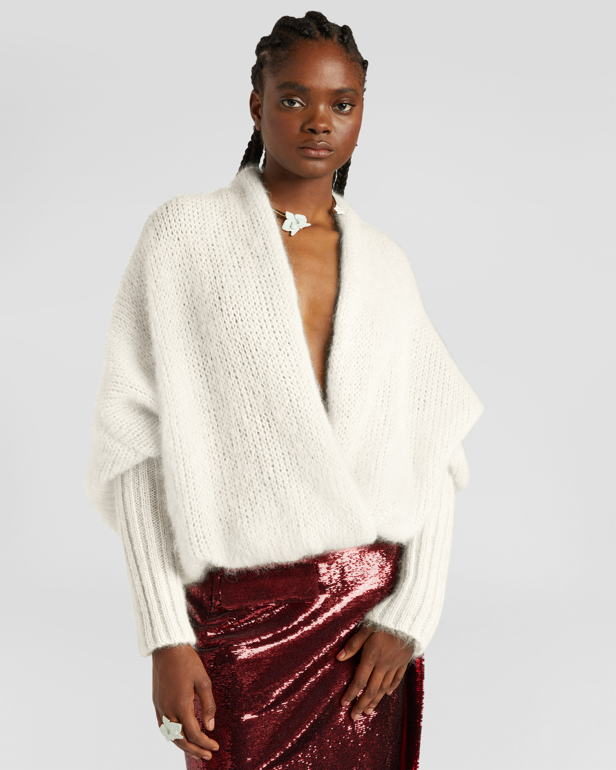 Wrap-neck pullover | Sweaters, Fall Winter 2025 | Genny