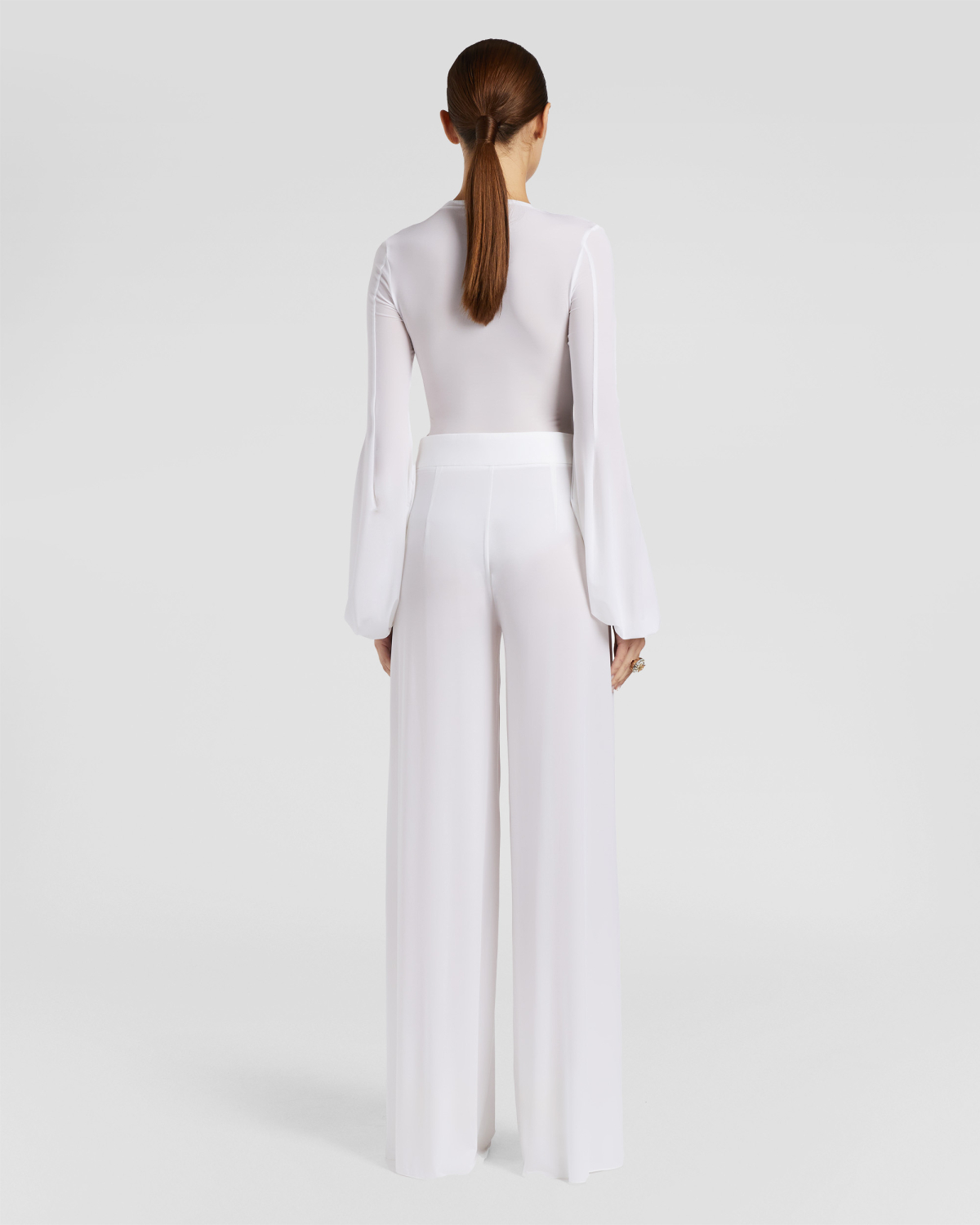 Superlight jersey wide-leg pants | Fall Winter 2025 | Genny
