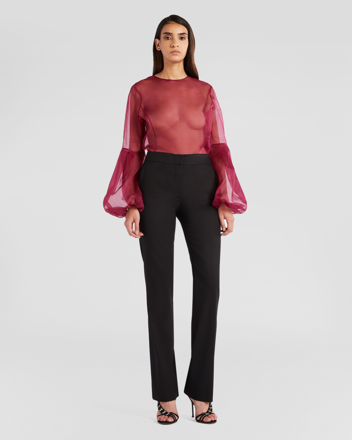 Silk top with balloon sleeves | Fall Winter 2025, Tops & Blouses, Blouses | Genny