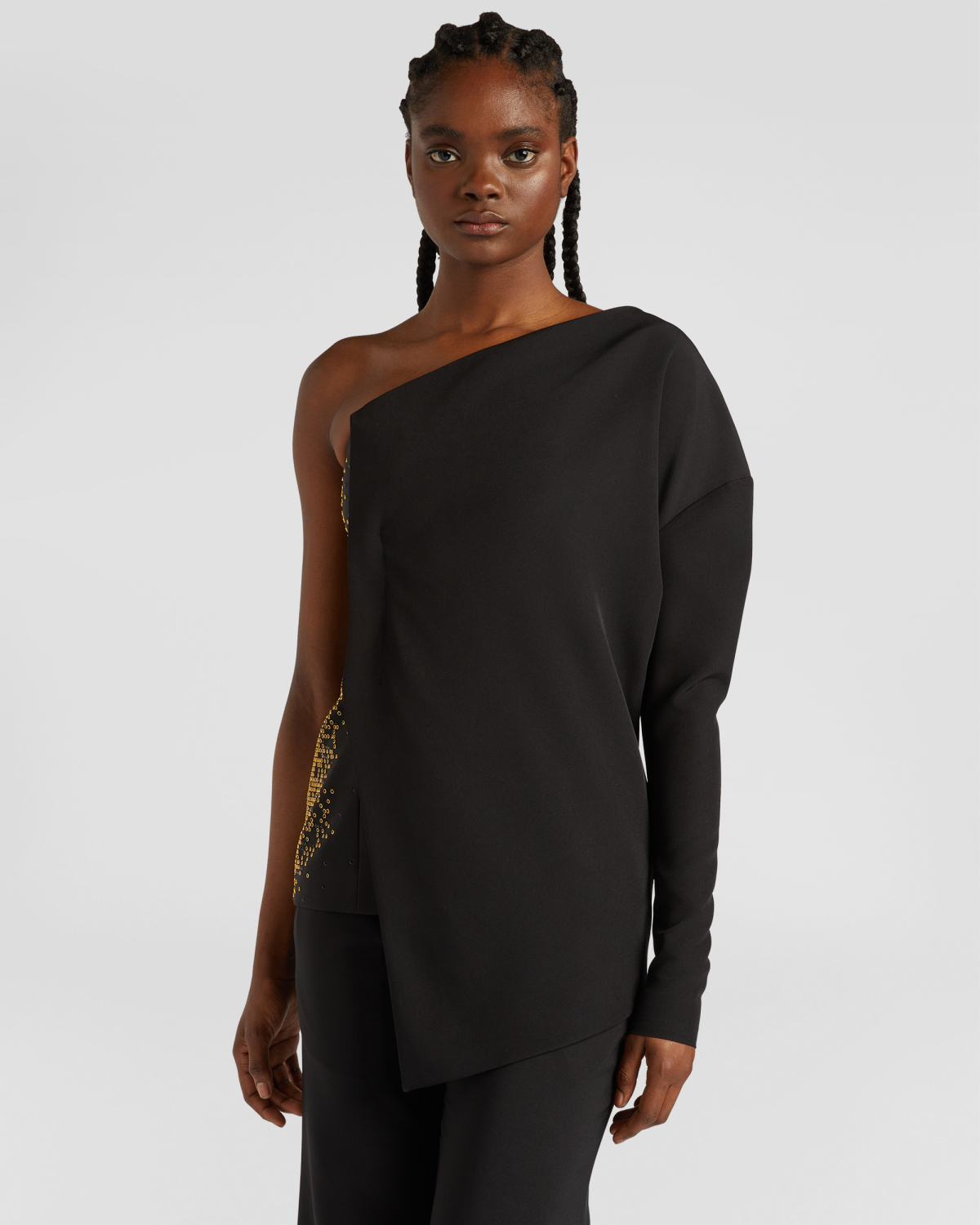 Embroidered one-shoulder top | Fall Winter 2025 | Genny