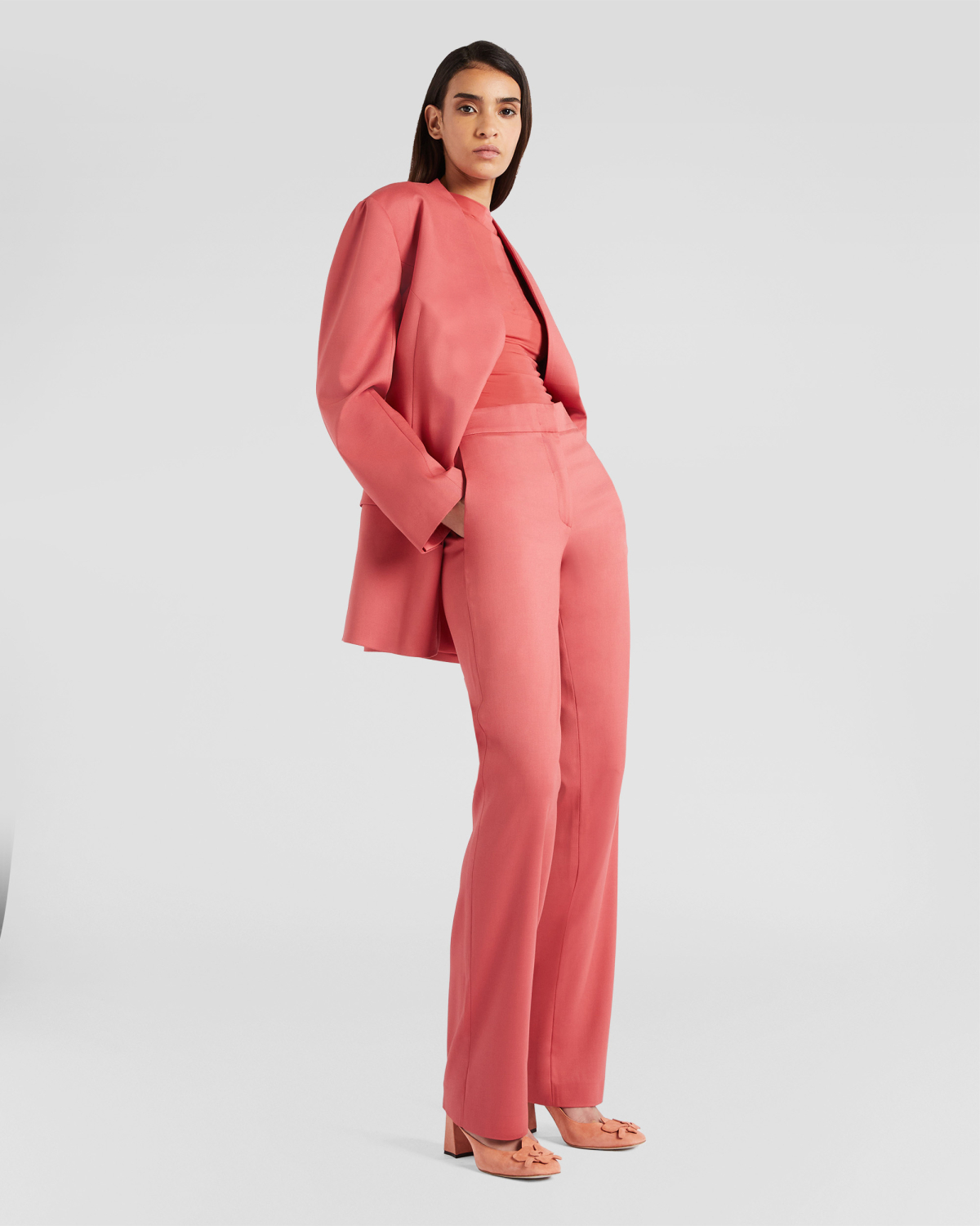 Long asymmetric wool jacket | Fall Winter 2025 | Genny