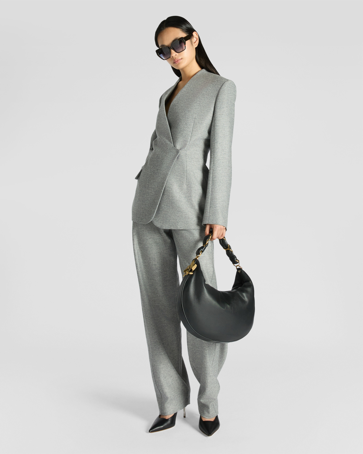 Long asymmetric wool jacket | Fall Winter 2025 | Genny