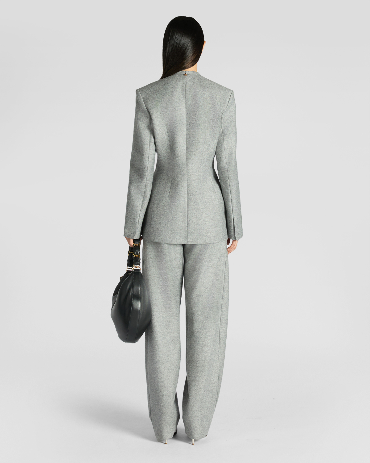 Long asymmetric wool jacket | Fall Winter 2025 | Genny