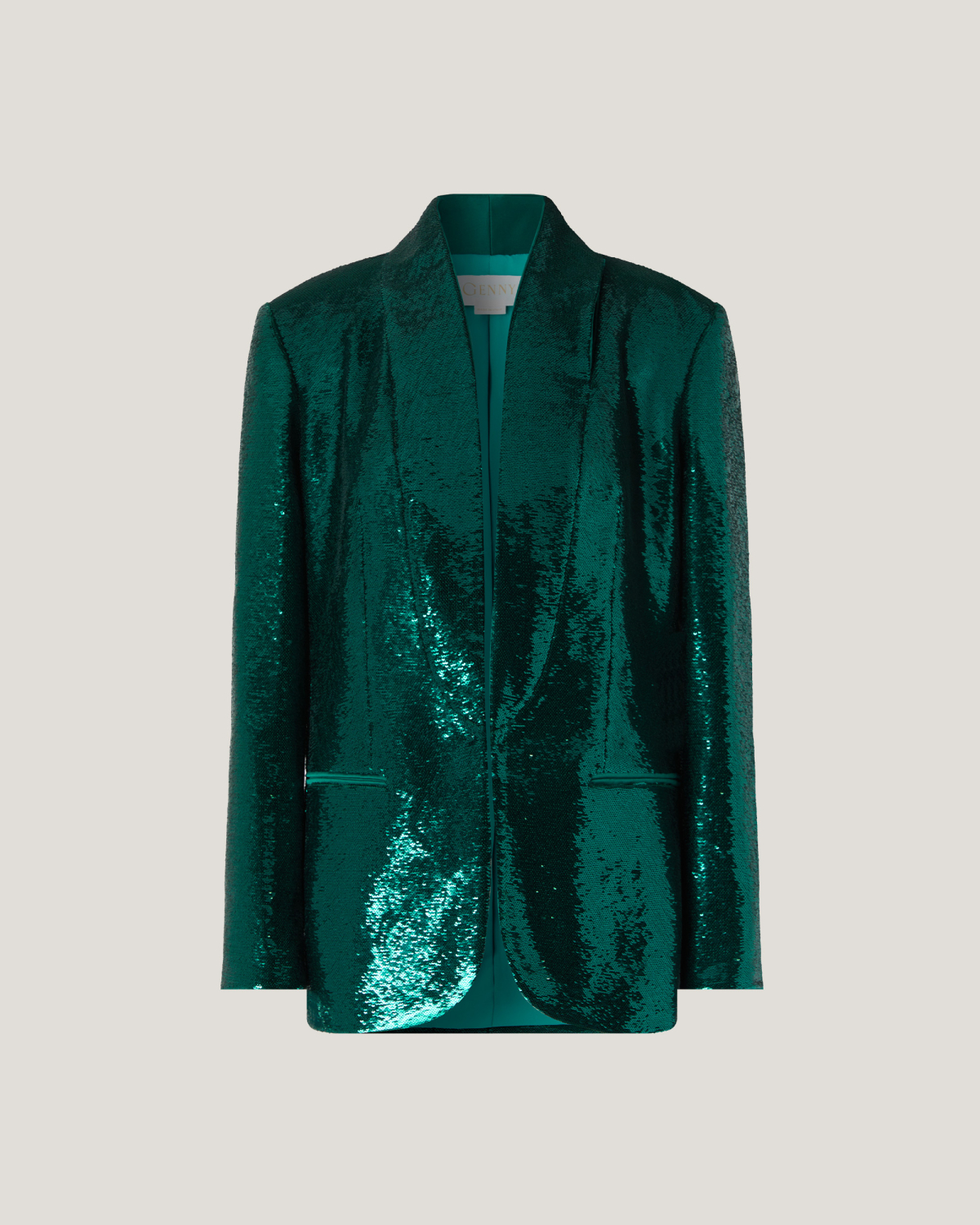 Sequin jacket with shawl collar | Fall Winter 2025 | Genny
