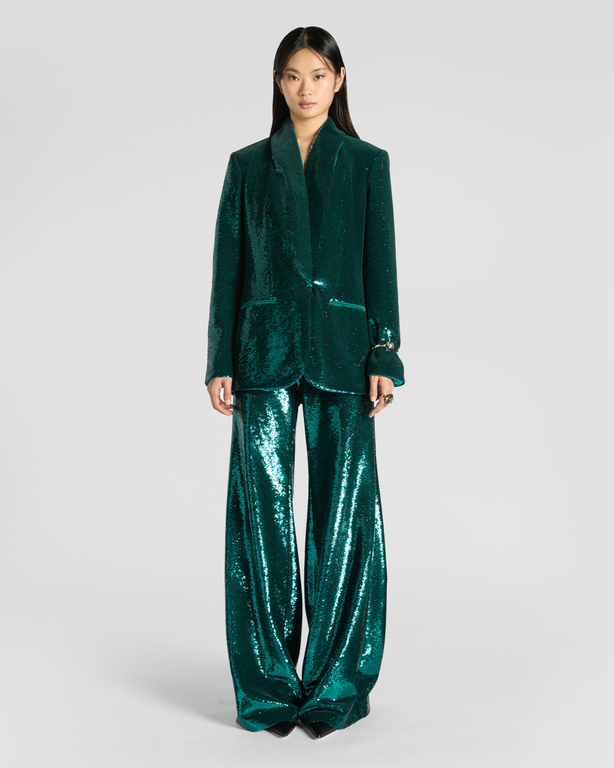 Sequin jacket with shawl collar | Fall Winter 2025 | Genny
