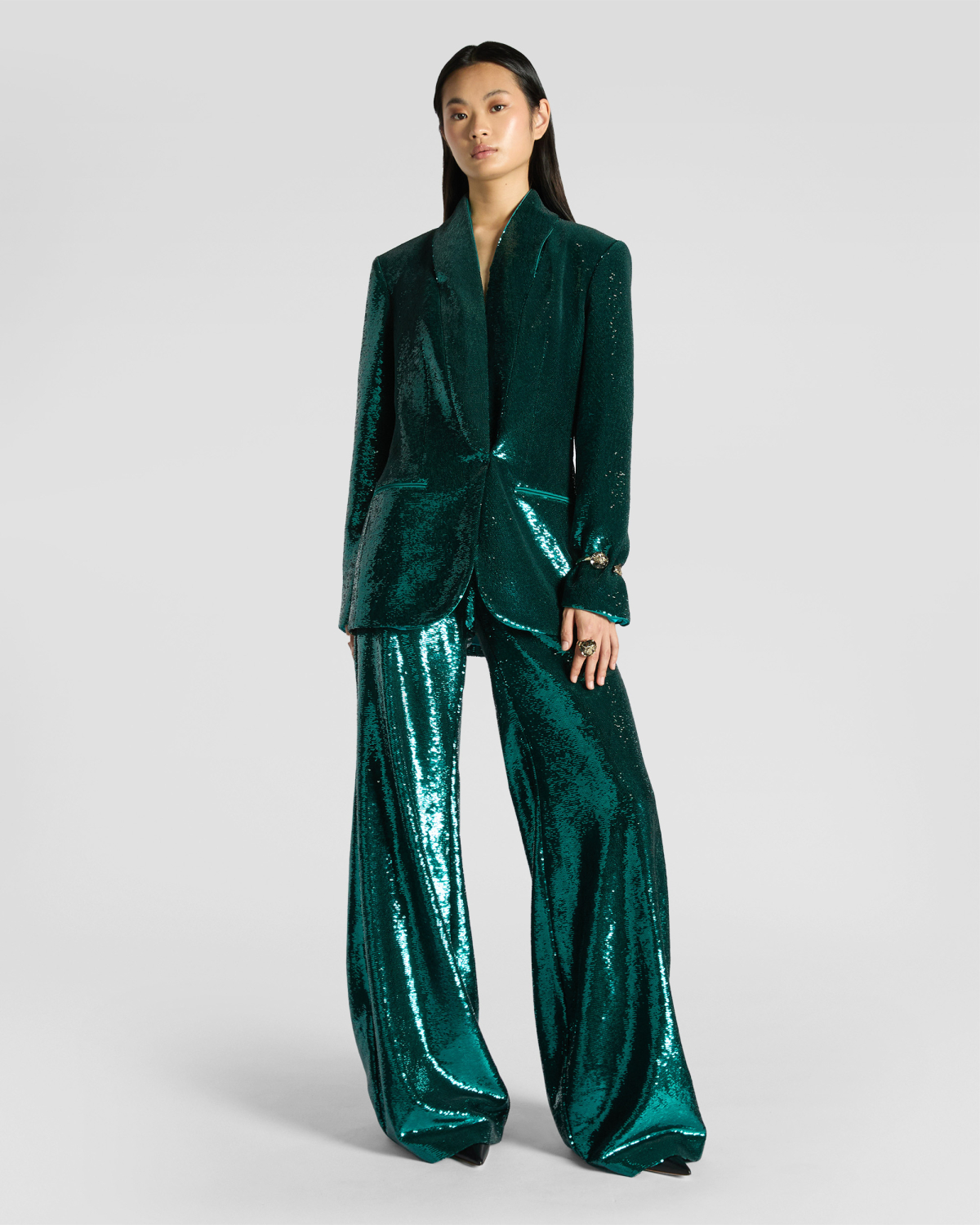 Sequin jacket with shawl collar | Fall Winter 2025 | Genny