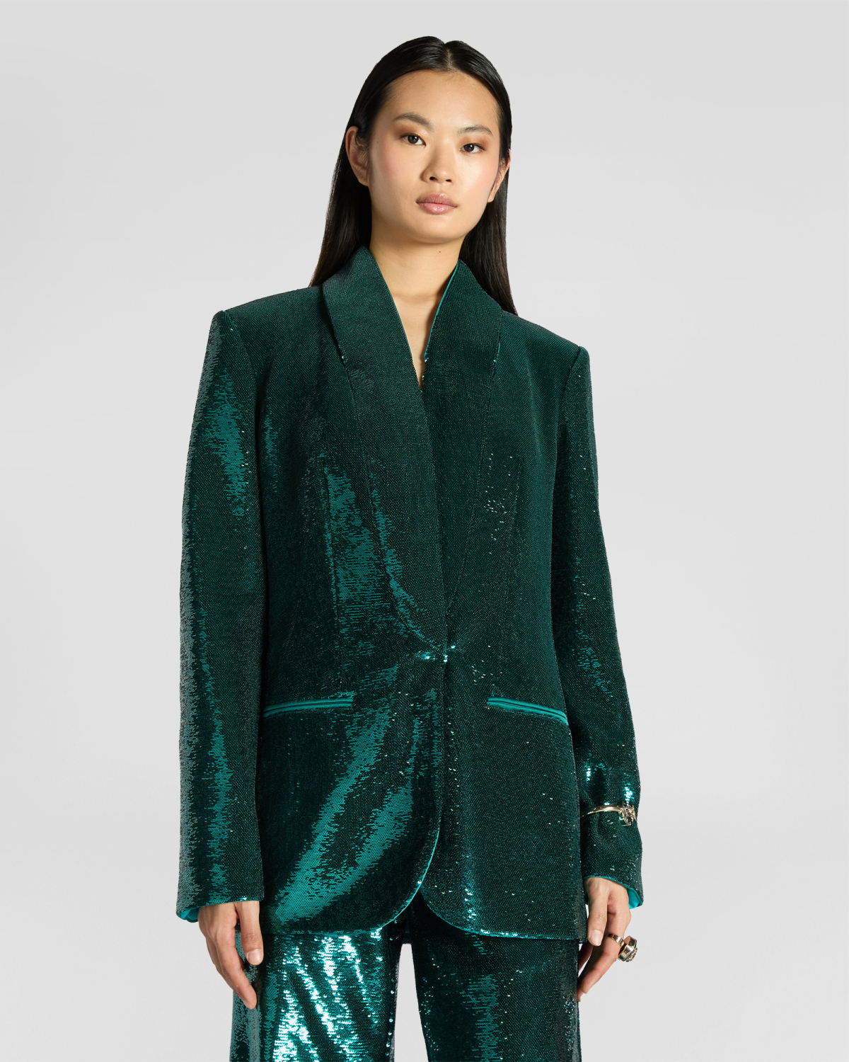 Sequin jacket with shawl collar | Fall Winter 2025 | Genny