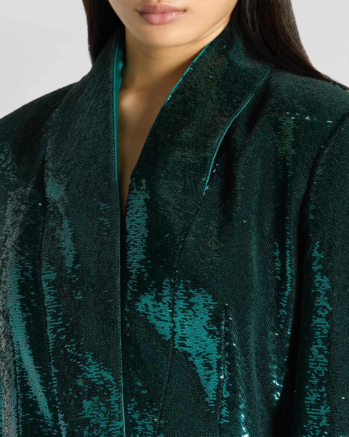 Sequin jacket with shawl collar | Fall Winter 2025 | Genny