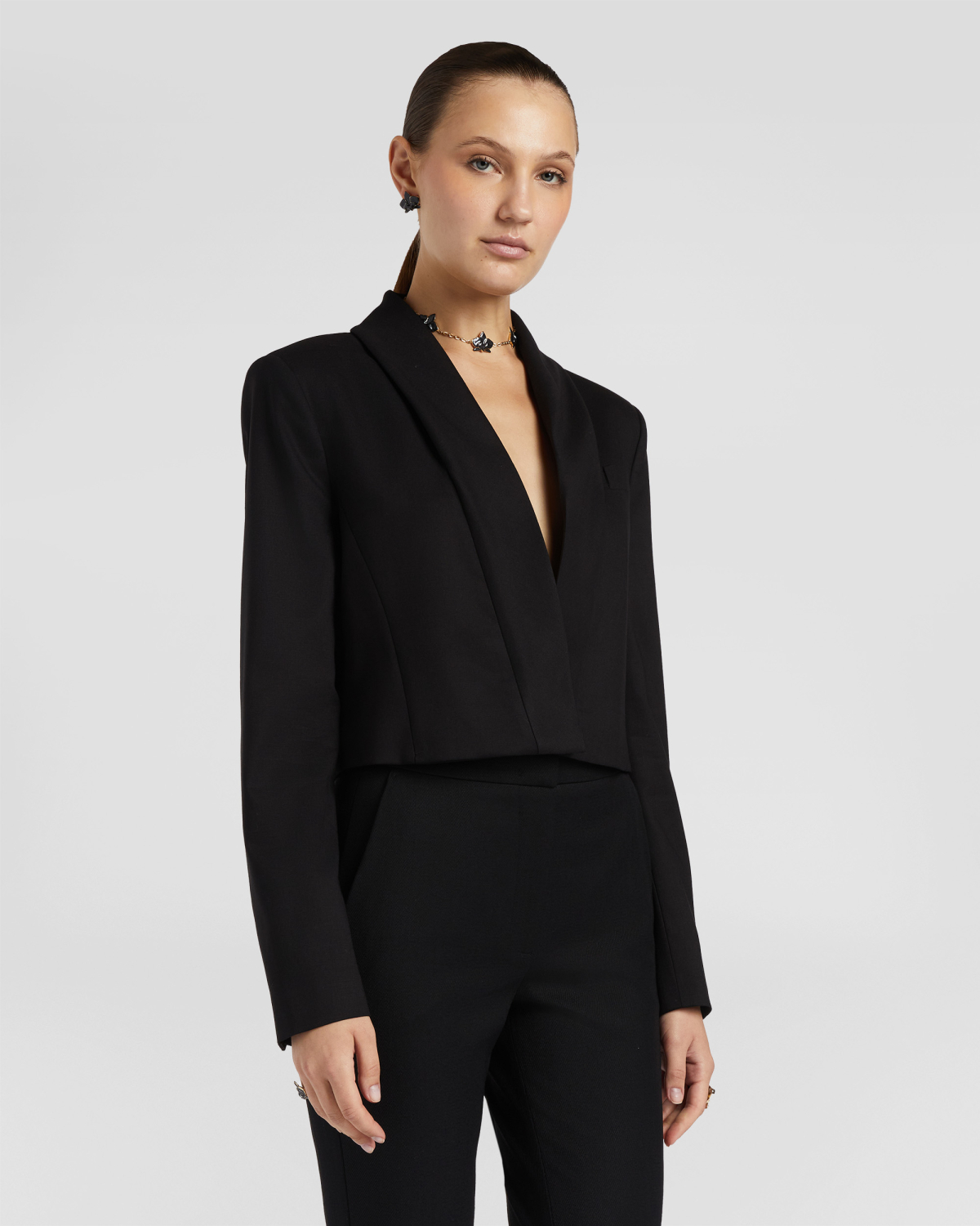 Cropped viscose blazer | Fall Winter 2025 | Genny