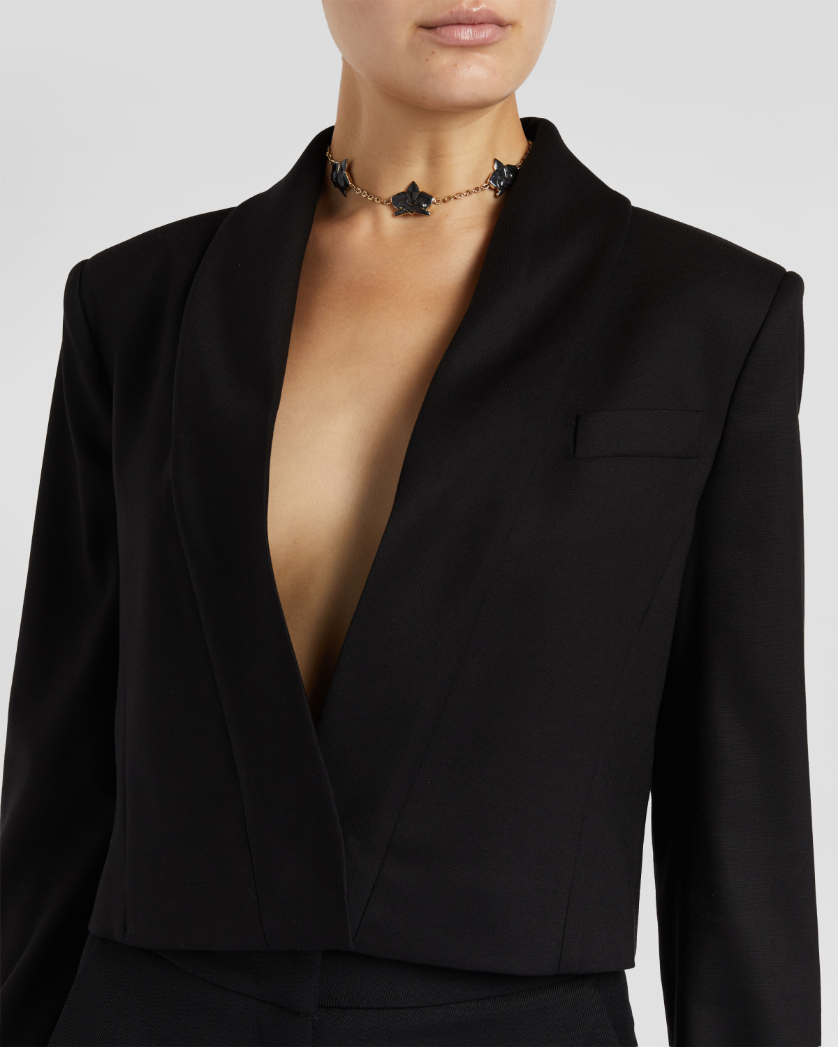Cropped viscose blazer | Fall Winter 2025 | Genny