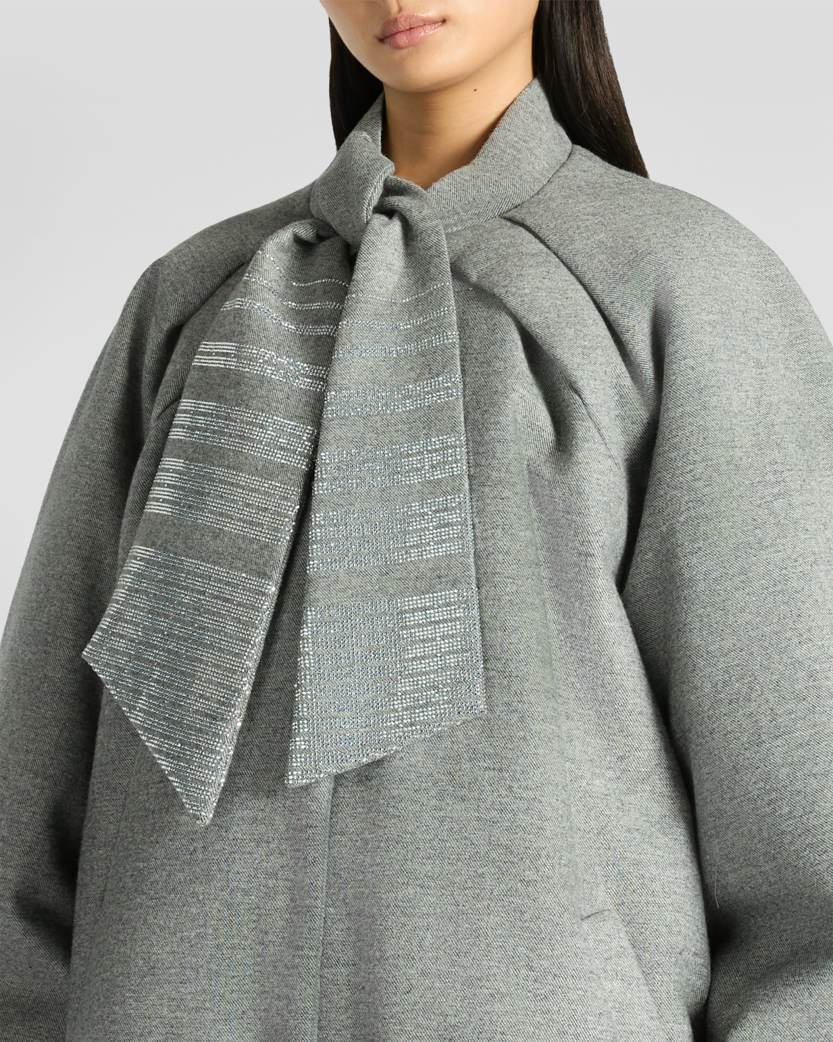 Maxi Bomber with Rhinestone Tie | Fall Winter 2025 | Genny