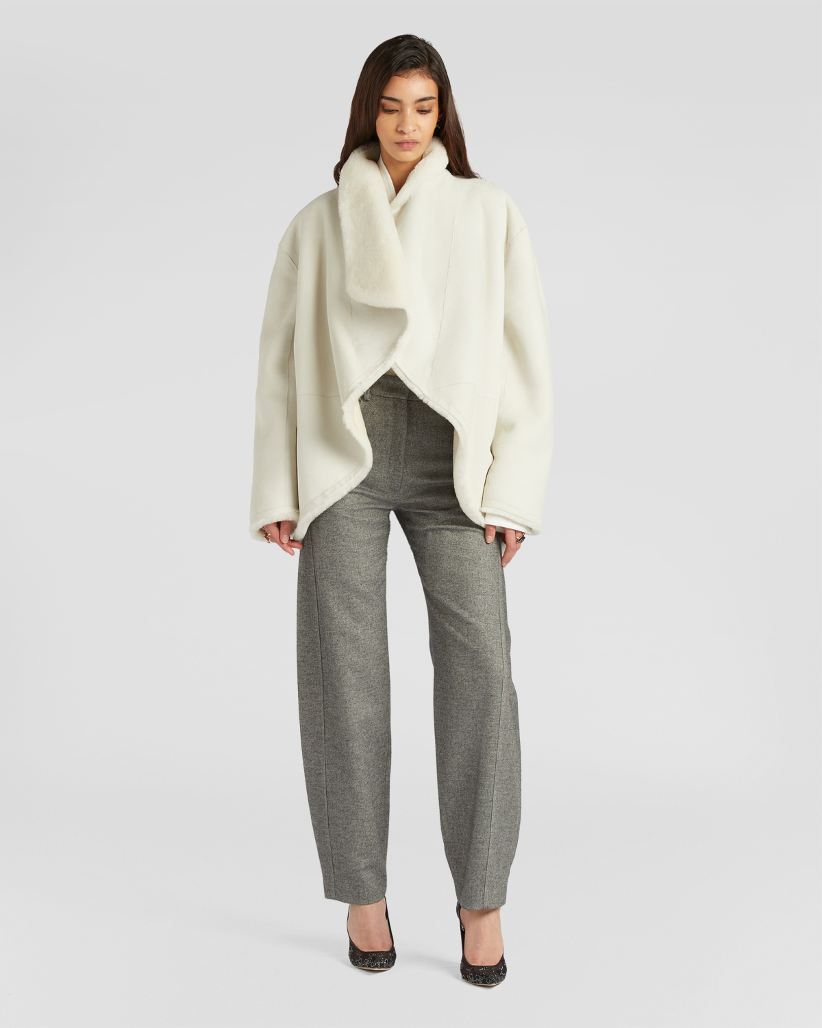 Short shearling fur jacket | Fur, Fall Winter 2025 | Genny