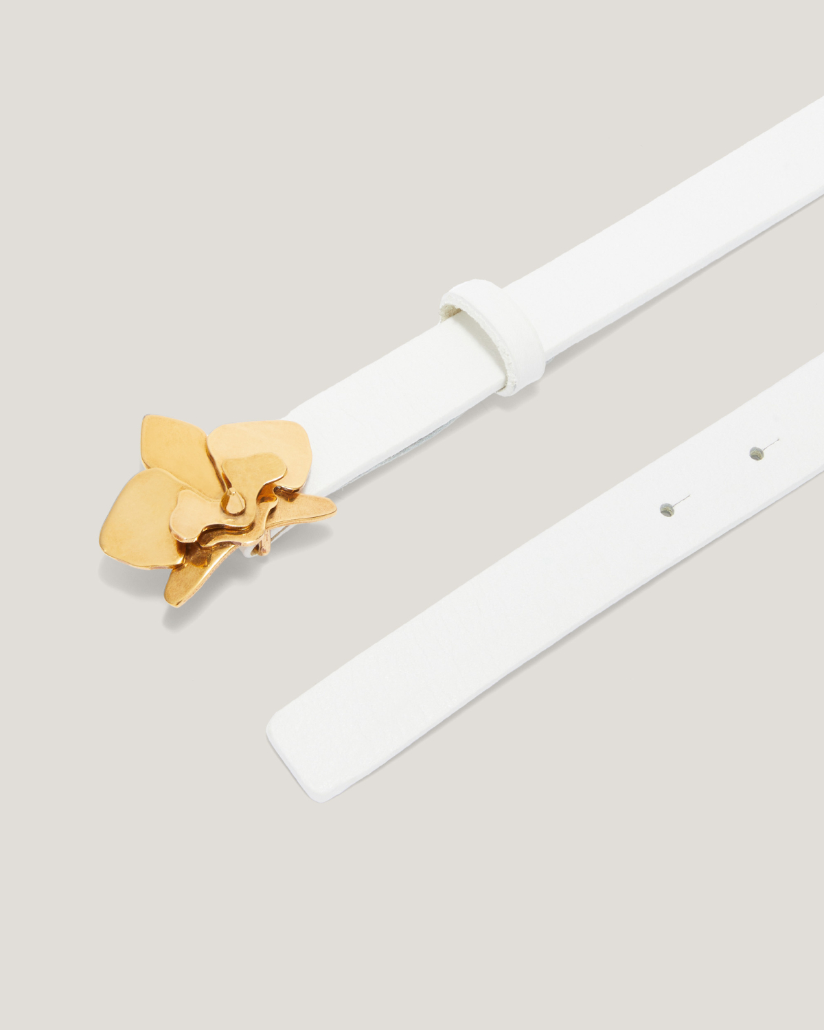 Leather Orchid belt | Resort 2025 Collection, Mother’s Day Gifts, Belts, Spring Summer 2025, Highlights, Accessories, Mid season sale-20%, Sale- mid season | Genny