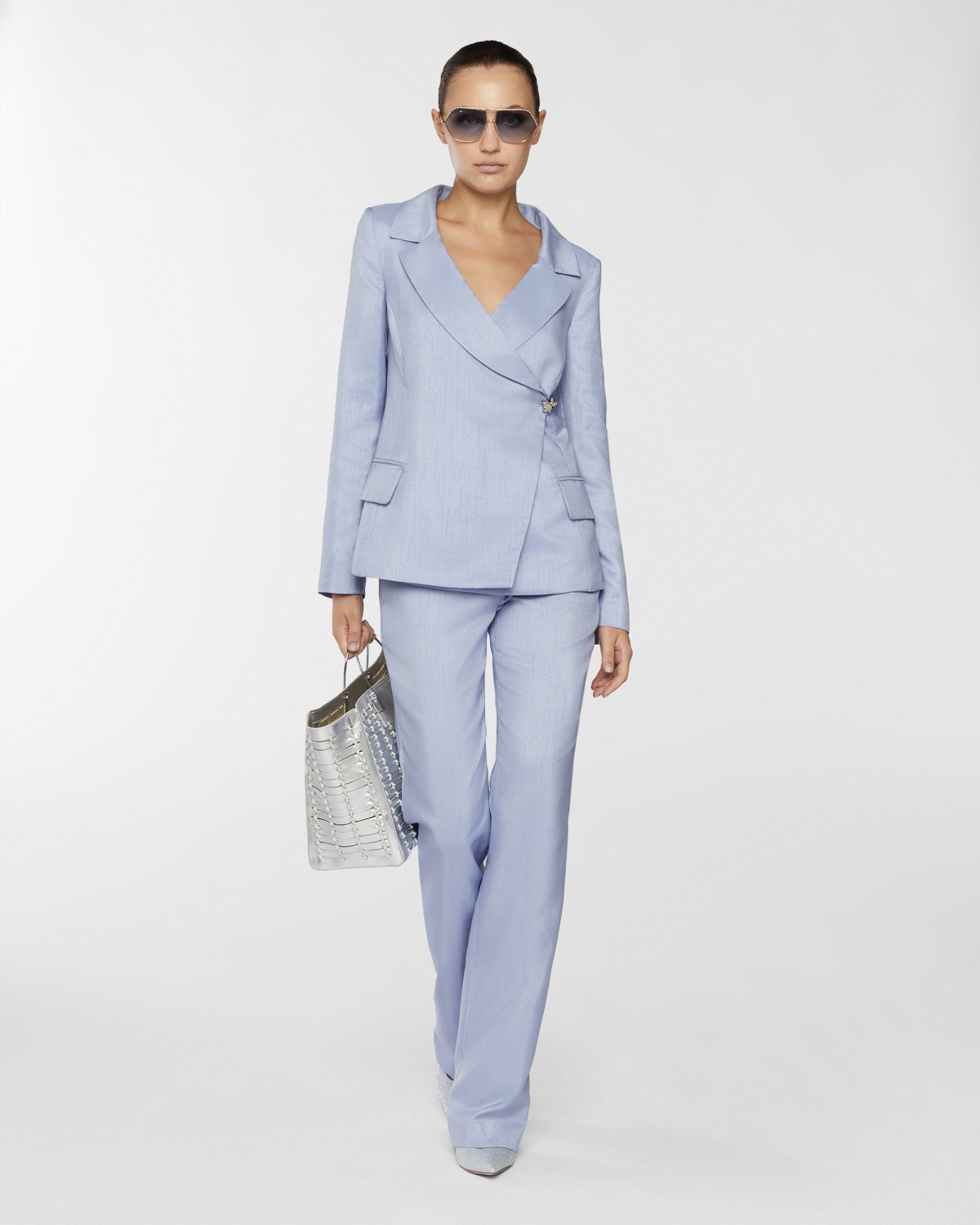Shantung tailored pants | Resort 2025 Collection, Skirts & Trousers, Trousers, Spring Summer 2025, Ready to Wear, Highlights, Private sale, Mid season sale-20%, Sale- mid season | Genny