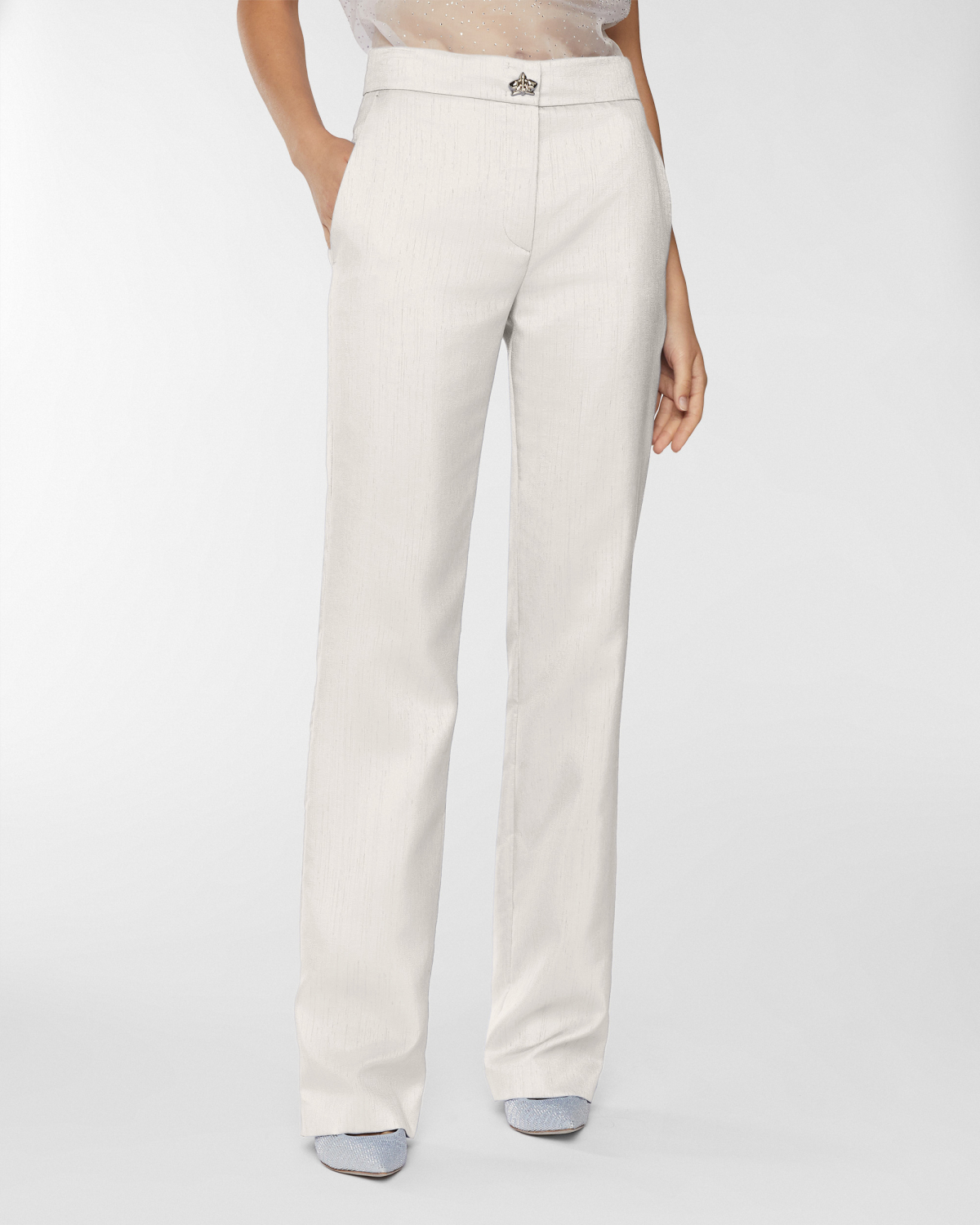 Shantung tailored pants | Resort 2025 Collection, Skirts & Trousers, Trousers, Spring Summer 2025, Ready to Wear, Highlights, Private sale, Mid season sale-20%, Sale- mid season | Genny