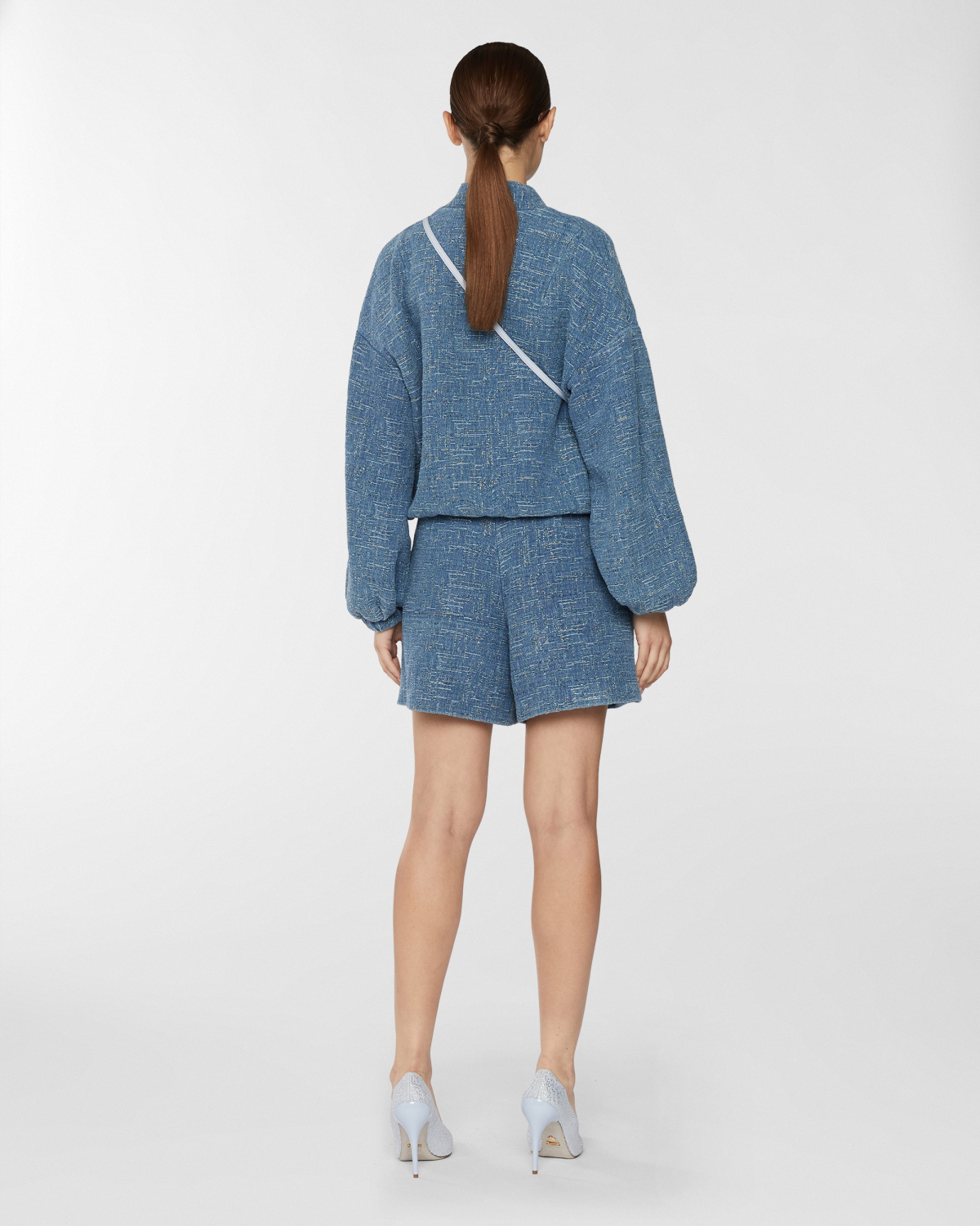 Denim jacquard shorts | Resort 2025 Collection, Skirts & Trousers, Shorts, Spring Summer 2025, Beachwear, Ready to Wear, Highlights, Private sale, Mid season sale-20%, Sale- mid season | Genny